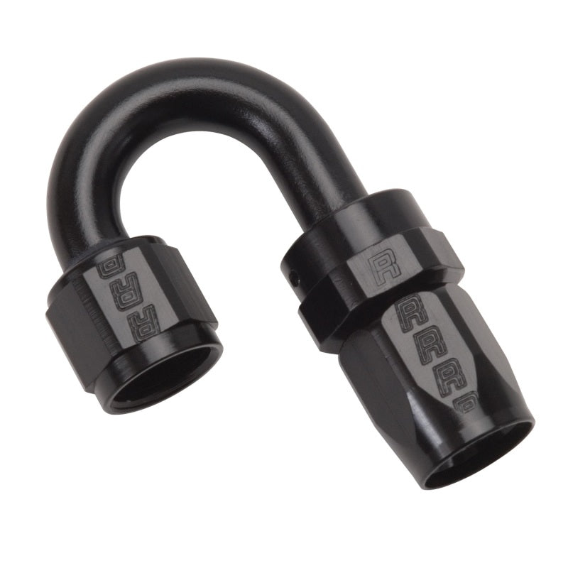 Russell Performance -8 AN Black 180 Degree Full Flow Swivel Hose End Fittings Russell