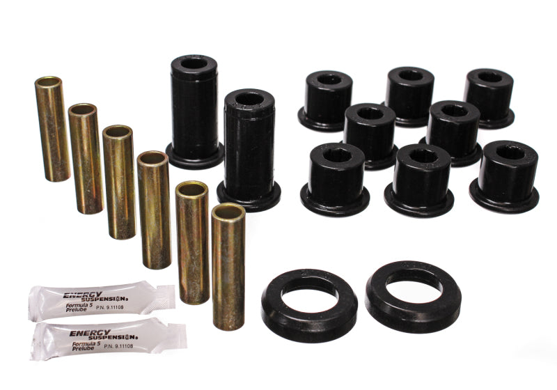 Energy Suspension 82-04 GM S-10/S-15 Pickup 2WD / 82-04 S-10 Blazer Blk Rear Leaf Spring Bushing Set Bushing Kits Energy Suspension