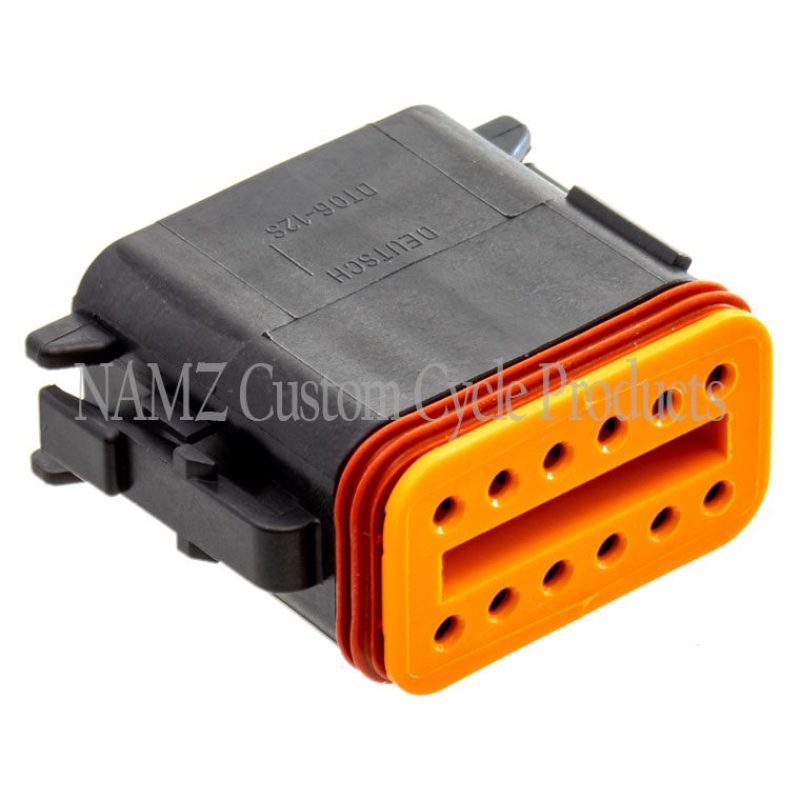 NAMZ Deutsch DT Series 12-Wire Plug & Wedgelock - Black (HD 72119-94BK) Wiring Connectors NAMZ