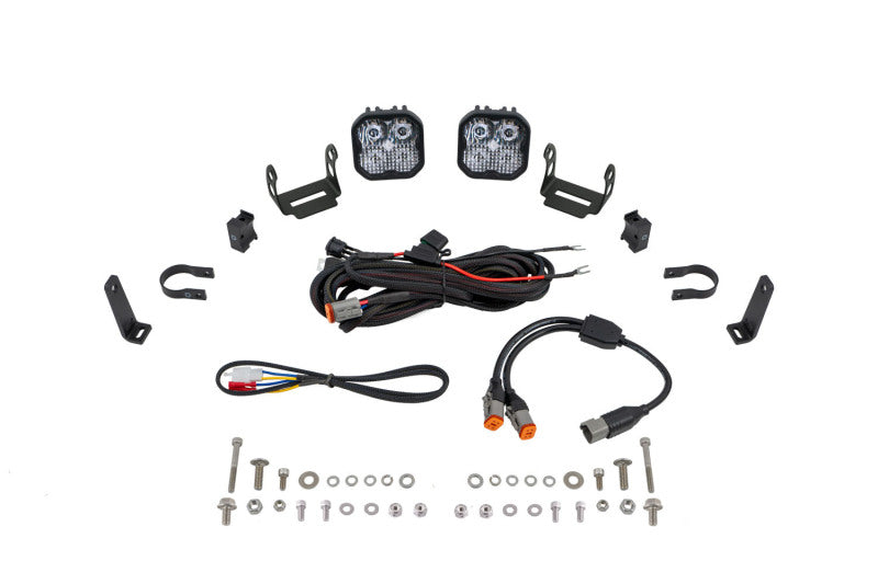 Diode Dynamics SS3 LED Bumper 1 1/2 In Roll Bar Kit Pro - White Combo (Pair) Light Accessories and Wiring Diode Dynamics