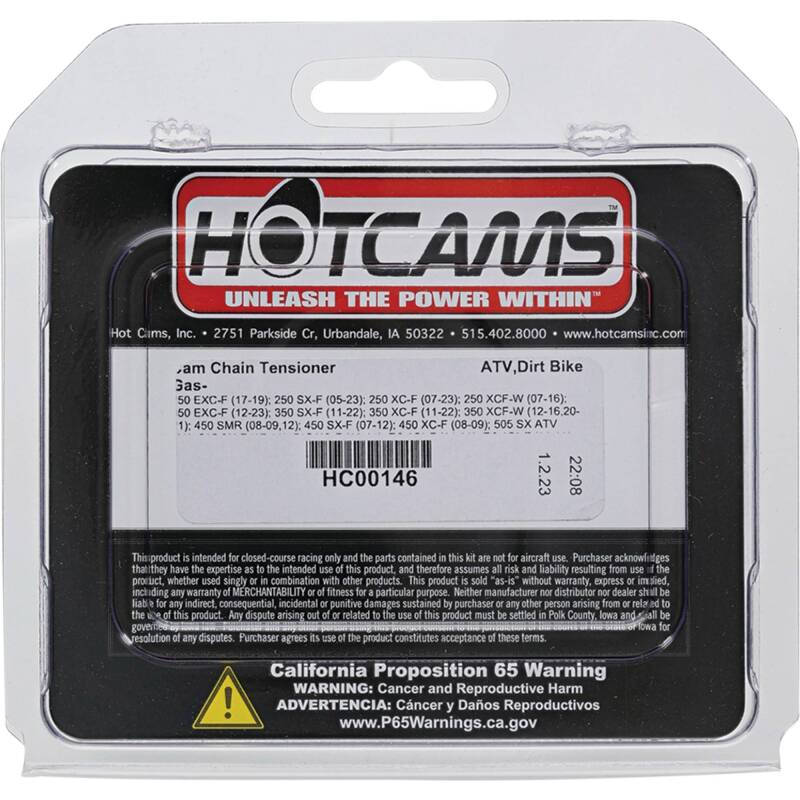 Hot Cams 17-19 250 EXC-F/05-23 250 SX-F Manual Cam Chain Tensioner Chains Hot Cams
