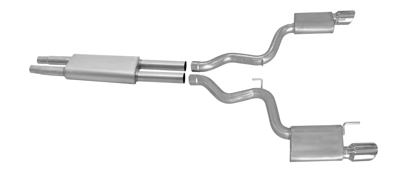 Gibson 15-17 Ford Mustang V6 3.7L 2.5in Cat-Back Dual Exhaust - Stainless Catback Gibson