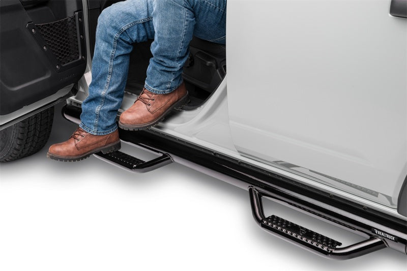 N-Fab Nerf Step 2021 Ford Bronco (4 Door) - Gloss Black - SRW - 3in Side Steps N-Fab