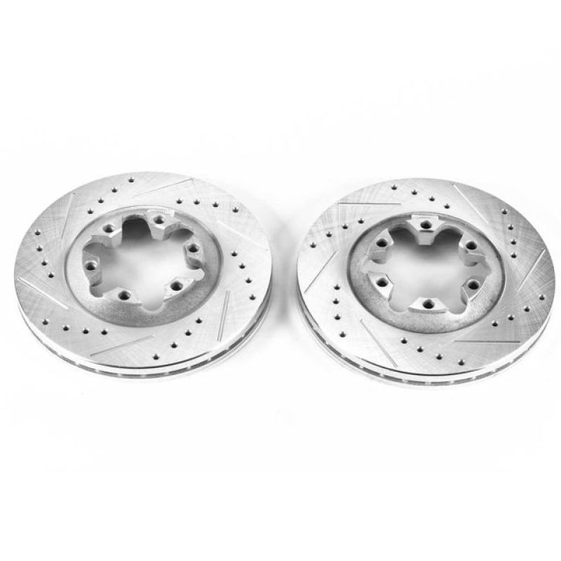 Power Stop 04-08 Chevrolet Colorado Front Evolution Drilled & Slotted Rotors - Pair Brake Rotors - Slot & Drilled PowerStop