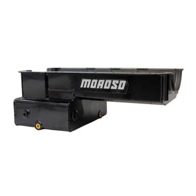 Moroso Ford 351W Road Race Front Sump 8 Inch Deep Steel Oil Pan - Black Powder Coat Oil Pans Moroso