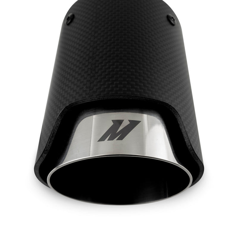 Mishimoto Carbon Fiber Muffler Tip 2.5in Inlet 3.5in Outlet M Polished Muffler Mishimoto