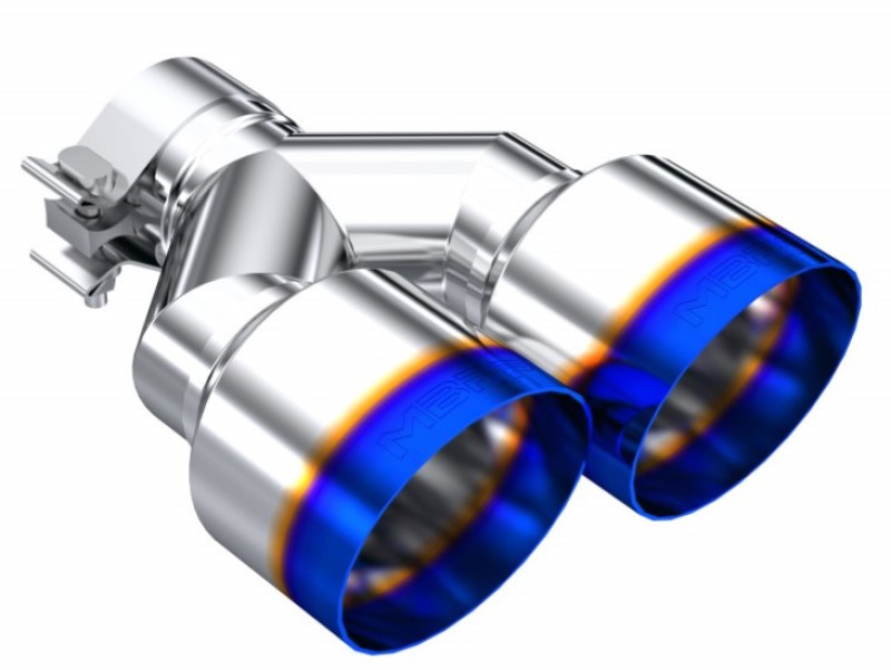 MBRP Burnt End Tip 2.5 ID Dual 4 OD Out 9.5 length Single wall 304 Stainless Steel Driver Side Tail Pipes MBRP