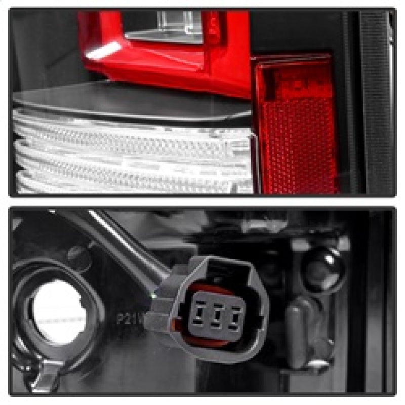 Spyder Land Rover Discovery LR4 10-14 Light Bar LED Tail Lights Black ALT-YD-LRDLR410-LBLED-BK Tail Lights SPYDER