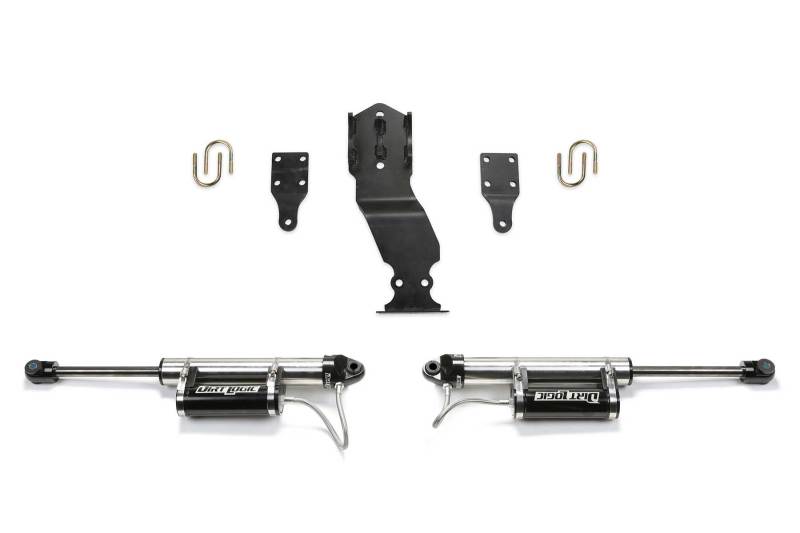 Fabtech 19-20 Ford F450/F550 4WD Dual Steering Stabilizer System w/DL 2.25 Resi Shocks Steering Stabilizer Fabtech
