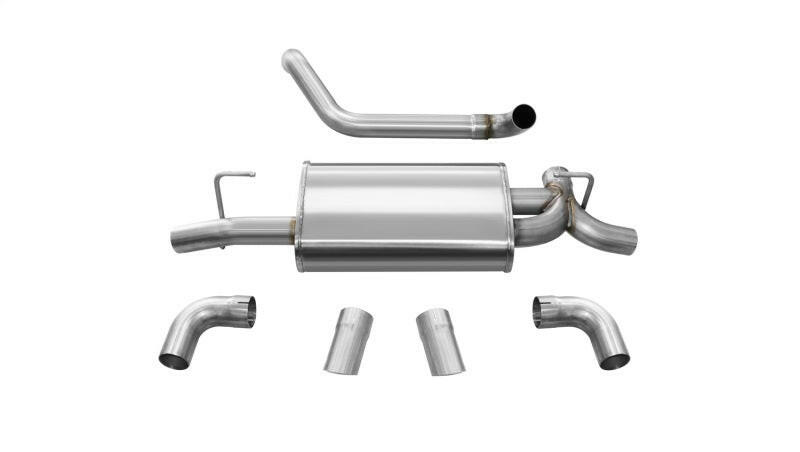 Corsa 2018-2025 Jeep Wrangler JL 2.5in Dual Rear Turn Down Exit Sport Axle-Back Exhaust Axle Back CORSA Performance