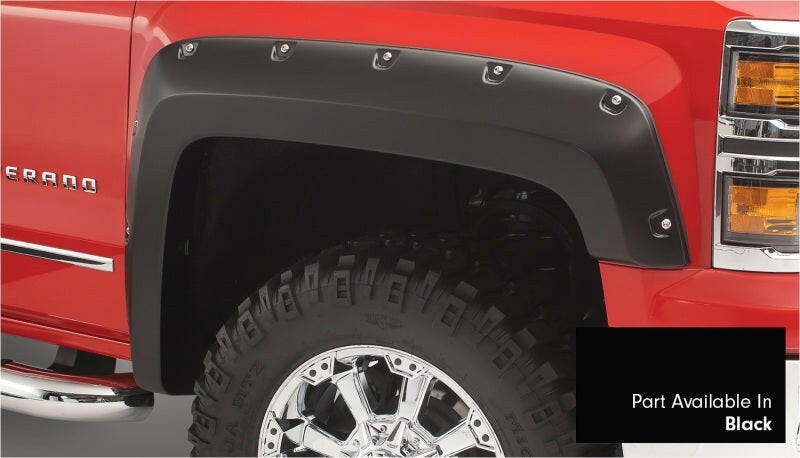 Bushwacker 16-18 Chevy Silverado 1500 Fleetside Pocket Style Flares 4pc 78.8/97.8in Bed - Black Fender Flares Bushwacker
