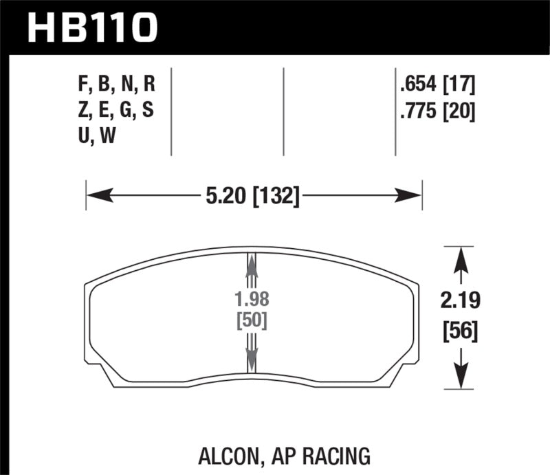 Hawk AP CP5200 Caliper HPS Street Brake Pads Brake Pads - Performance Hawk Performance