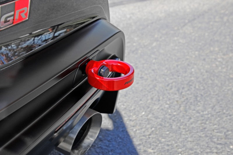 PERRIN 20-25 Toyota Supra Tow Hook Kit (Rear) - Red Tow Hooks Perrin Performance