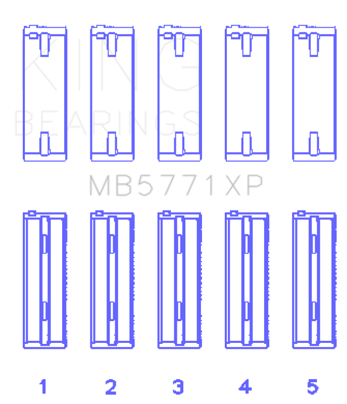 King Engine Bearings Hyundai G4KF Crankshaft Main Bearing Set Bearings King Engine Bearings