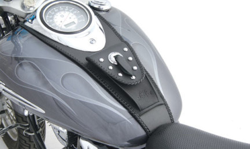 Mustang 99-21 Yamaha V-Star 1100 Custom Cruiser Tank Bib w/Studs - Black Tank Bibs Mustang Motorcycle