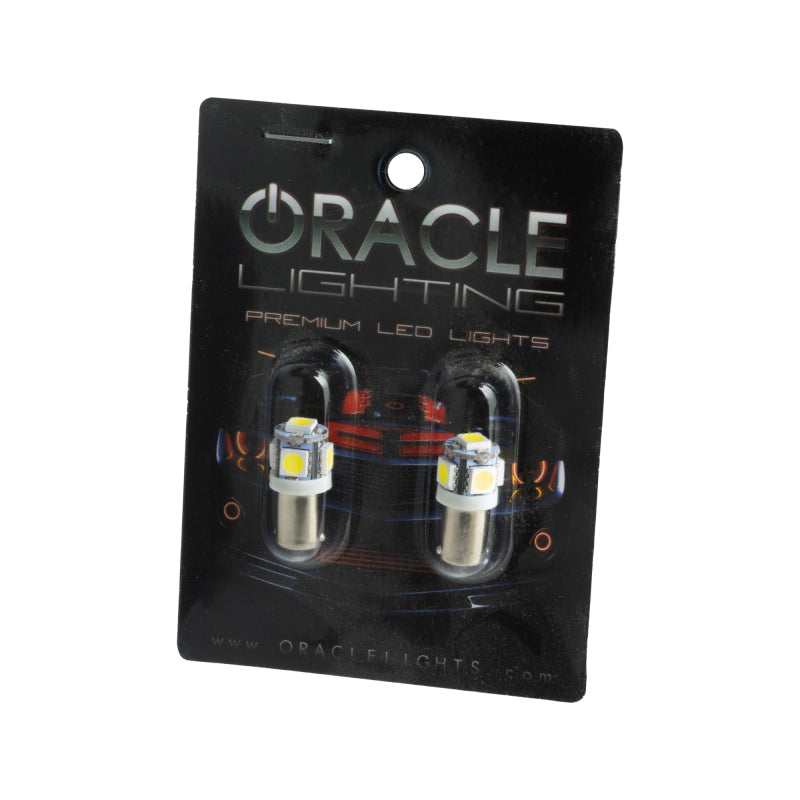 Oracle BA9S 5 LED 3 Chip Bayonet Bulbs (Pair) - White Bulbs ORACLE Lighting