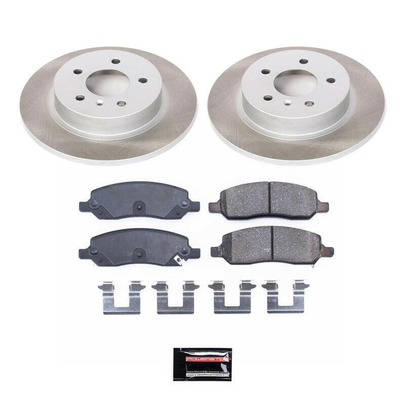 Power Stop 06-11 Cadillac DTS Rear Semi-Coated Rotor Kit Brake Kits - Performance Blank PowerStop