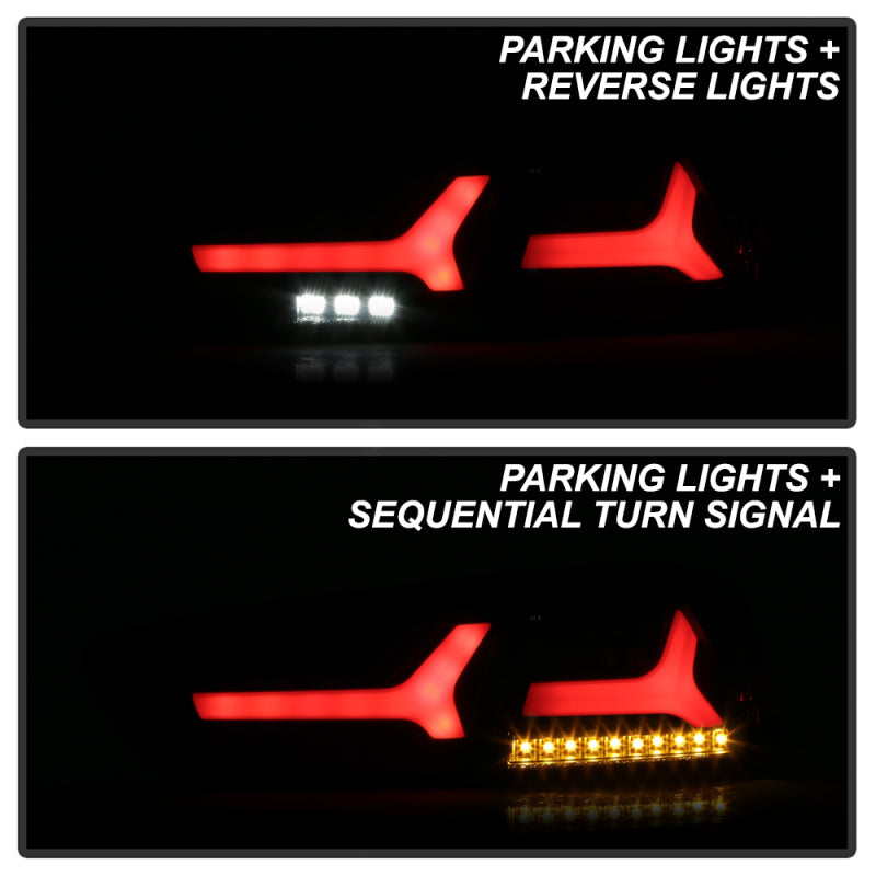 Spyder Mitsubishi Lancer/Evolution X 08-14 V2 LED Tail Lights - Black ALT-YD-ML08V2-SEQ-BK Tail Lights SPYDER