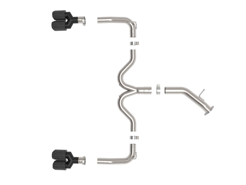 aFe 22-24 Kia Forte GT 1.6L 3in-2.5in 304 Stainless Steel Axle-Back Exhaust w/ Carbon Fiber Tips Axle Back aFe