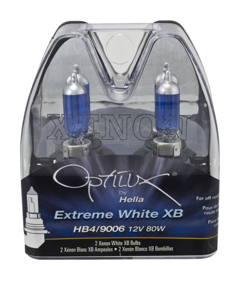 Hella Optilux XB White Halogen Bulbs HB4 12V 80W (2 pack) Bulbs Hella