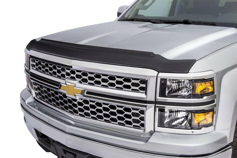 AVS 19-22 GMC Sierra 1500 Aeroskin II Textured Low Profile Hood Shield - Black Hood Deflectors AVS