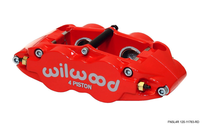 Wilwood Caliper-Narrow Superlite 4R - Red 1.25/1.25in Pistons 1.10in Disc Brake Calipers - Perf Wilwood