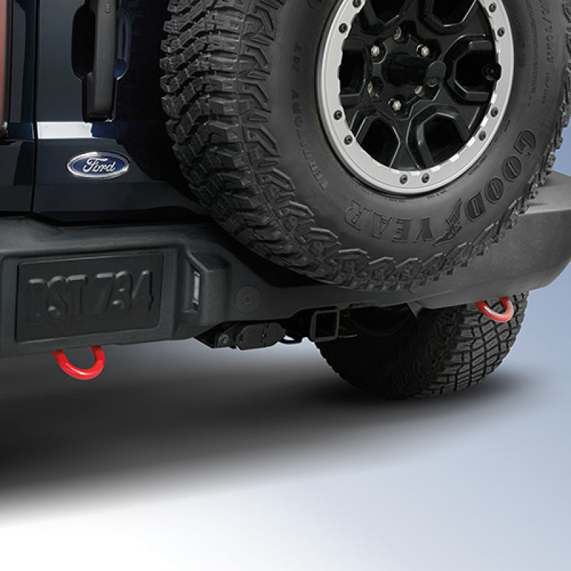 Ford Racing 21-23 Bronco Rear Tow Hook Pair - Red Tow Hooks Ford Racing