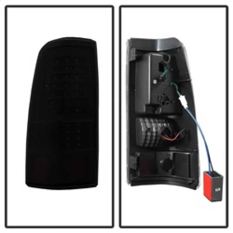 xTune 03-06 Chevrolet Silverado 1500 LED Tail Lights - Black Smoke (ALT-JH-CSIL03-LED-BSM) Tail Lights SPYDER