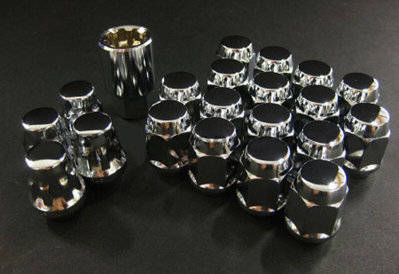 Project Kics 16 LUGS + 4 LOCKS Chrome Bullock And Nut Set - 12X1.50 Lug Nuts Project Kics