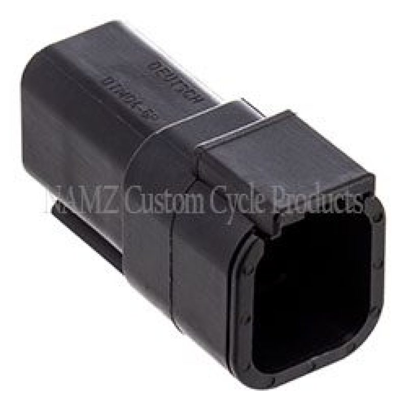 NAMZ Deutsch DTM 6-Position Receptacle w/6 Stamped Terminals & Wedgelock - Black (HD 74106-98BK) Wiring Connectors NAMZ
