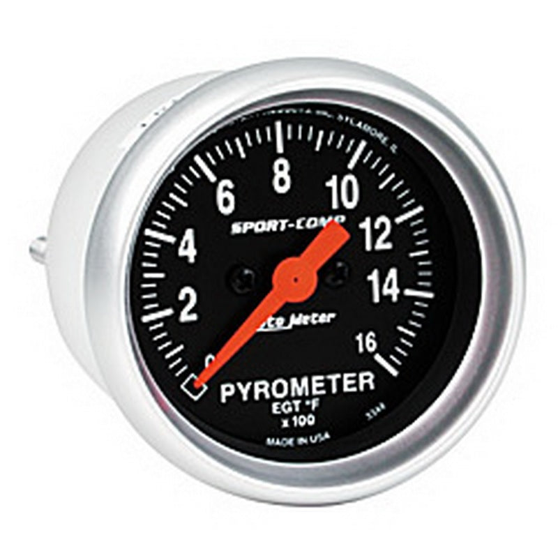 Autometer Sport-Comp 52mm 0-1600 Deg F Electronic EGT Gauge Kit Gauges AutoMeter