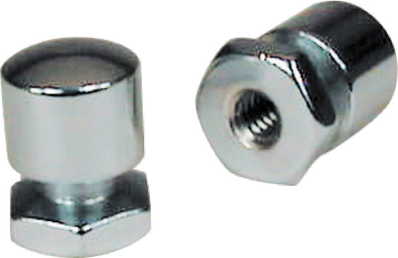 Mustang Solo Mounting Nuts (Pair) - Chrome Seat Brackets & Frames Mustang Motorcycle