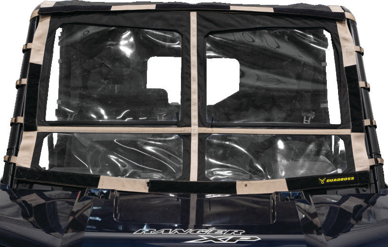 QuadBoss 15-19 Polaris Ranger 1000 Diesel Soft Windshield Windshields QuadBoss