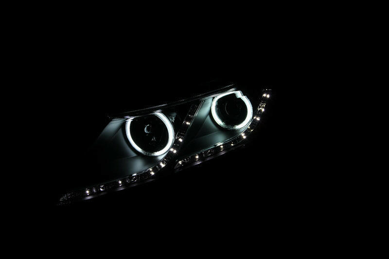 ANZO 2011-2013 Kia Optima Projector Headlights w/ Halo Black (CCFL) Headlights ANZO
