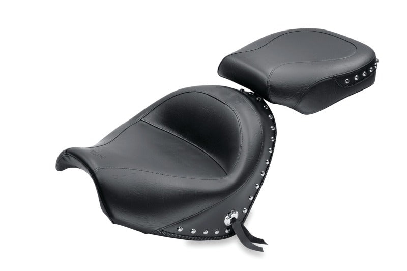 Mustang 05-08 Suzuki Bouleva C50,05-08 C50T,01-04 VL800 Volusia Touring 2PC Seat w/Studs - Black Two-Piece Motorcycle Seats Mustang Motorcycle