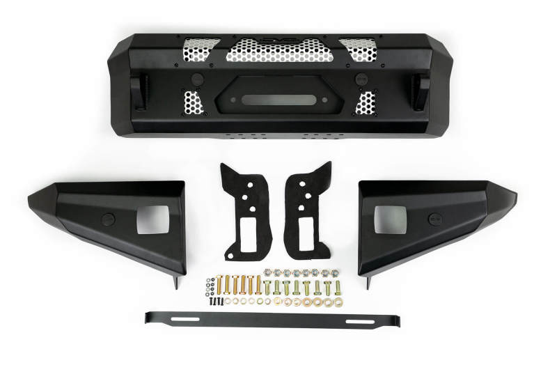 DV8 Offroad 2021+ Ford Bronco Front Bumper Winch Capable w/ Optional Bull Bar/Aux Light Opening Bumpers - Steel DV8 Offroad