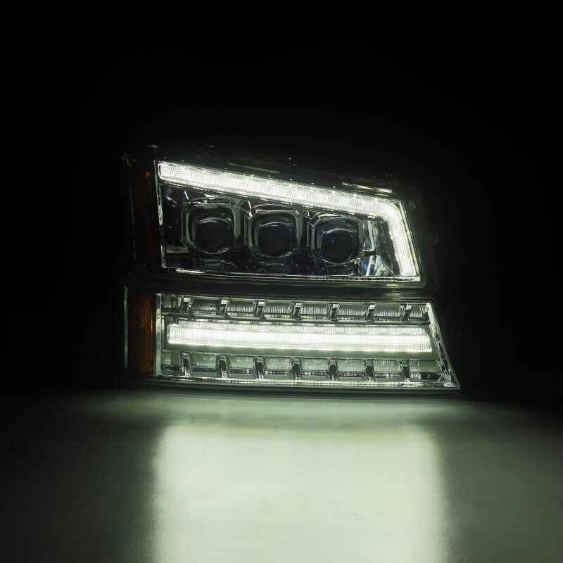 AlphaRex 03-06 Chevy Silverado 1500/2500HD/3500HD/Avalanche Chrome NOVA LED Proj Headlights Headlights AlphaRex