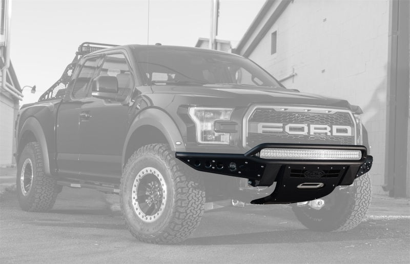 Addictive Desert Designs 17-18 Ford F-150 Raptor Stealth R Front Bumper w/ Winch Mount Bumpers - Steel Addictive Desert Designs