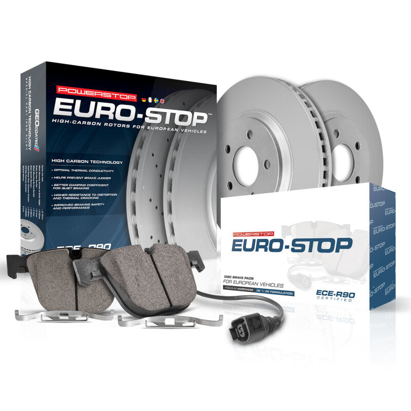 Power Stop 1998 Volkswagen Beetle Front Euro-Stop Brake Kit Brake Kits - OE PowerStop