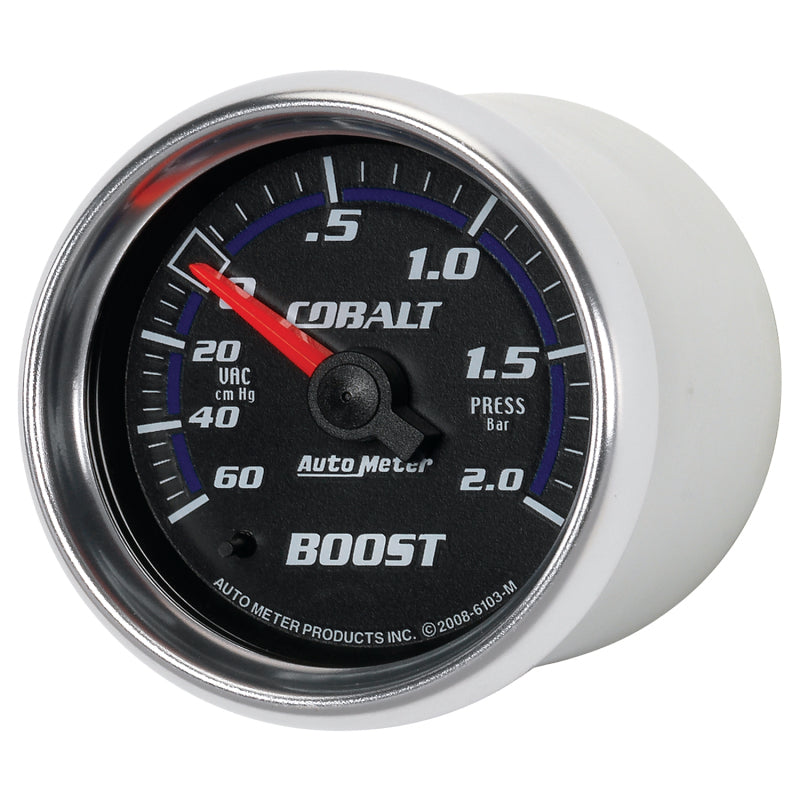 Autometer Cobalt 52mm 2 BAR Mechanical Boost Gauge Gauges AutoMeter