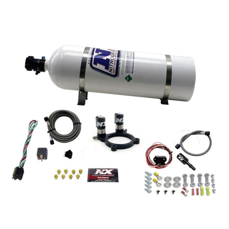 Nitrous Express Ford 3.5L/3.7L V6 Nitrous Plate Kit w/15lb Bottle Nitrous Systems Nitrous Express