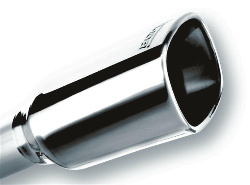 Borla 2.25in Inlet 3.28in x 3.5in Square Rolled Angle Cut x 7.88in Long Exhaust Tip Tips Borla