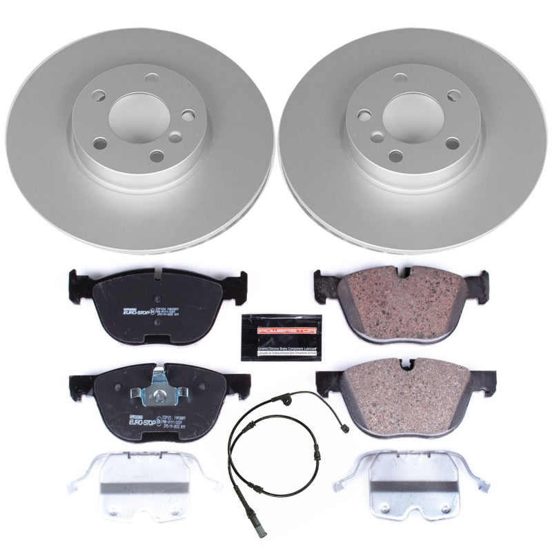 Power Stop 11-18 BMW X5 Front Euro-Stop Brake Kit Brake Kits - OE PowerStop