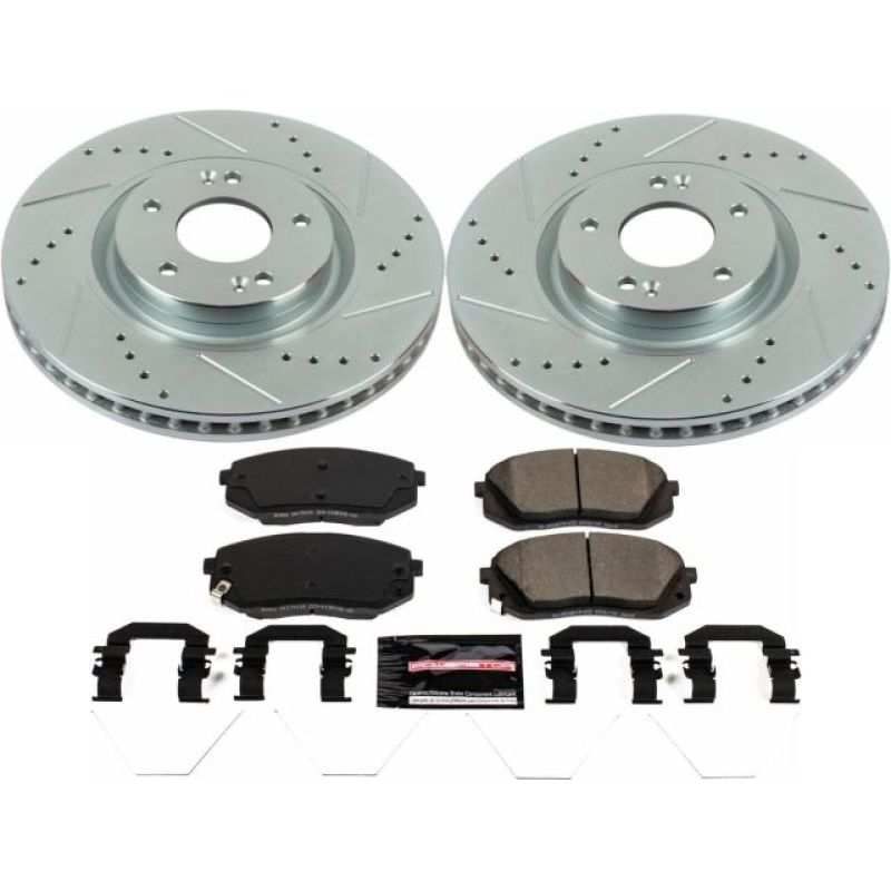 Power Stop 17-19 Hyundai Sonata Front Z23 Evolution Sport Brake Kit Brake Kits - Performance D&S PowerStop