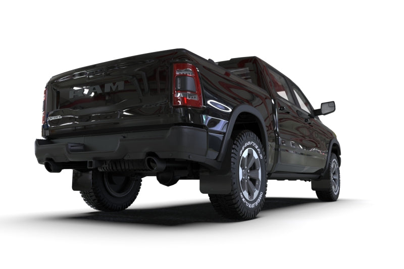 Rally Armor 19-25 Dodge Ram 1500 Rebel Black UR Mud Flap w/Metallic Black Logo Mud Flaps Rally Armor