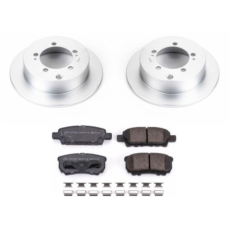 Power Stop 04-06 Mitsubishi Lancer Rear Z17 Evolution Geomet Coated Brake Kit Brake Kits - Performance Blank PowerStop