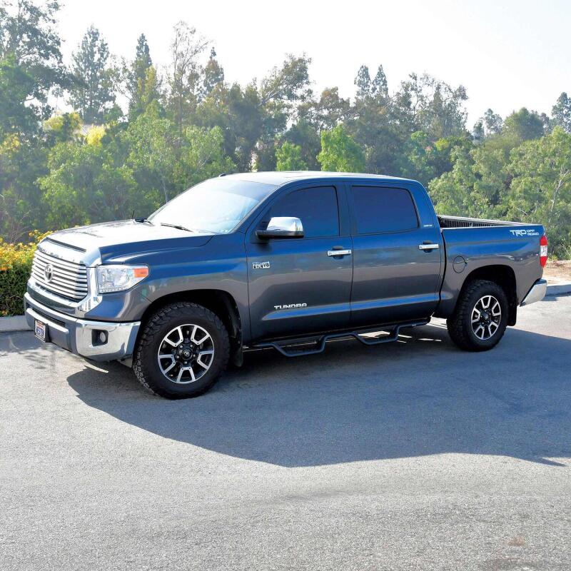 Westin 07-21 Toyota Tundra CrewMax Outlaw Drop Nerf Step Bars - Black Nerf Bars Westin