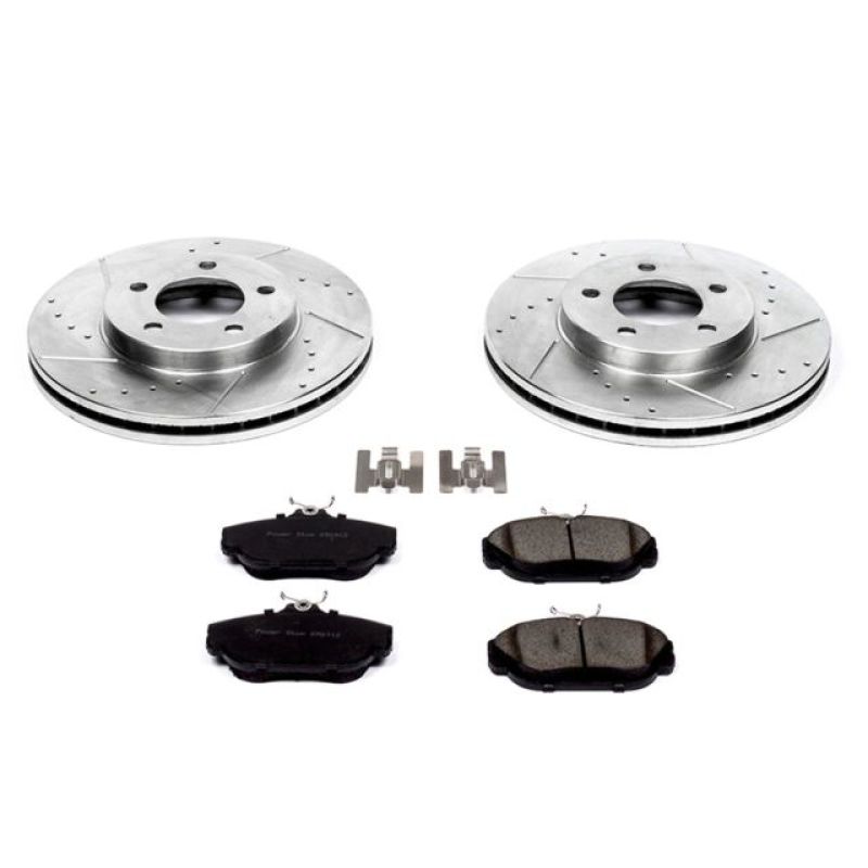 Power Stop 94-00 Ford Taurus Front Z23 Evolution Sport Brake Kit Brake Kits - Performance D&S PowerStop