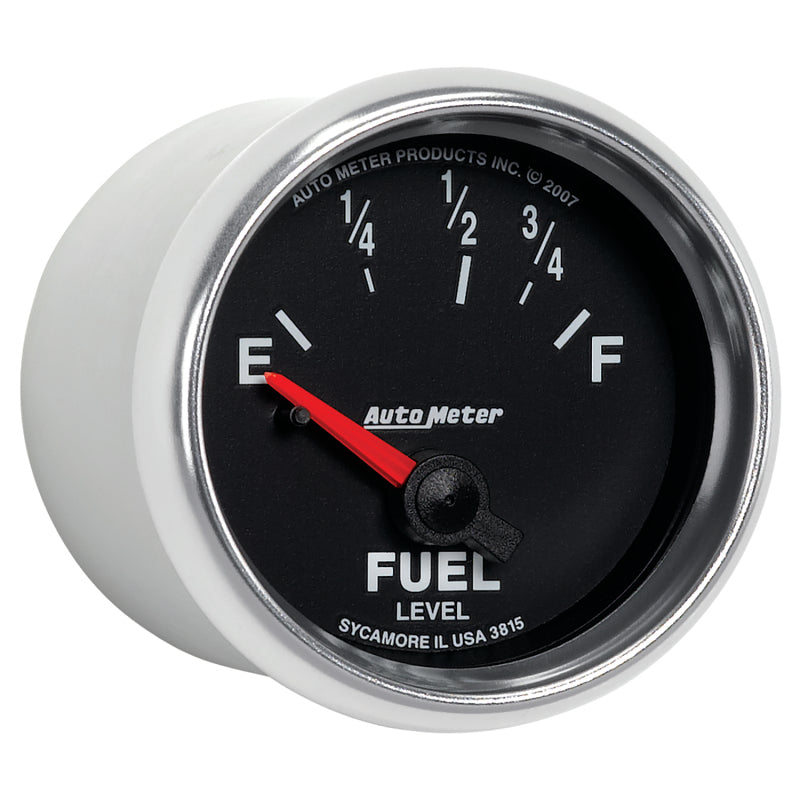 AutoMeter Gauge Fuel Level 2-1/16in. 73 Ohm(e) to 10 Ohm(f) Elec Gs Gauges AutoMeter