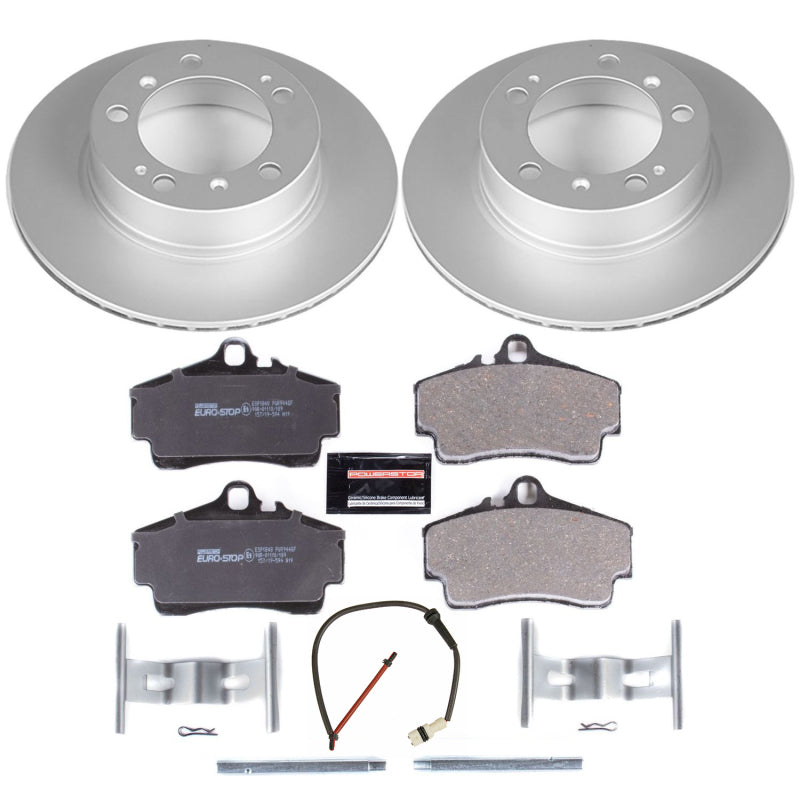 Power Stop 97-04 Porsche Boxster Rear Euro-Stop Brake Kit Brake Kits - OE PowerStop